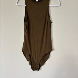 H&M Olive Sleeveless Bodysuit